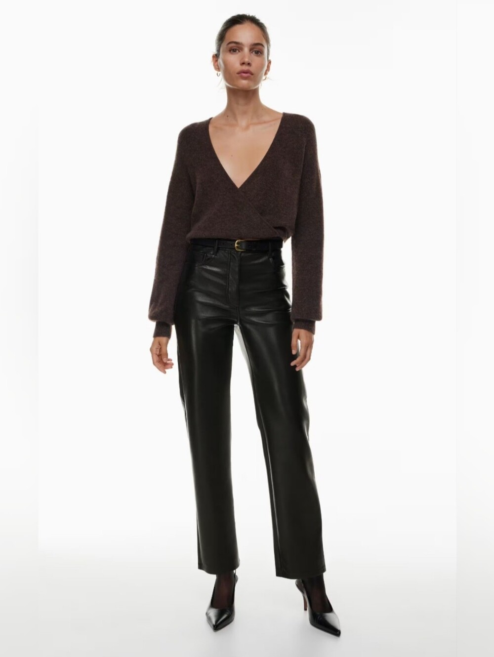 Wilfred The Melina Black Wide-Leg Faux Leather Pants